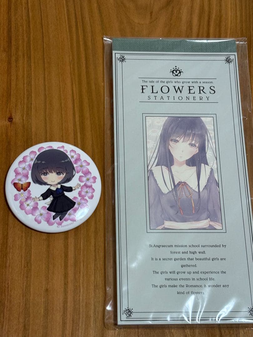 FLOWERS 画展 innocent grey 特典 缶バッジ 、メモ帳 鬼滅の刃 我妻善逸