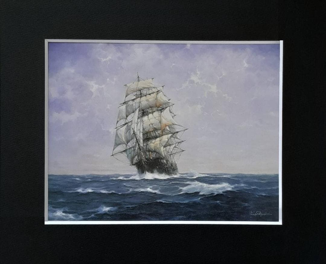 鈴木政輝、「風の旅人」、希少画集の額装画、四季、風景、人気作品