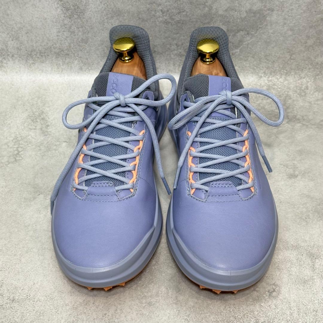 【新品】ECCO GOLF ラベンダー ゴルフシューズ スパイク 24.5cm