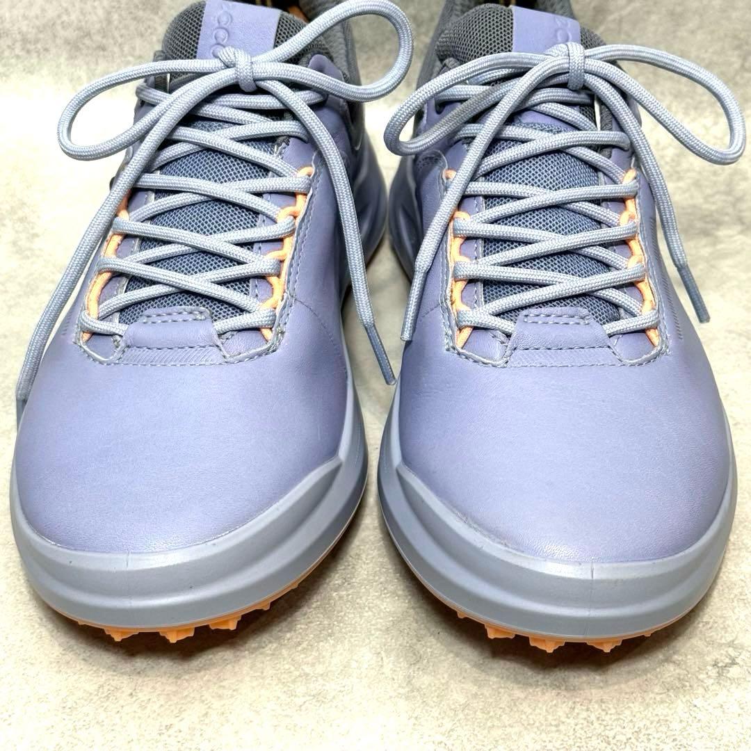 【新品】ECCO GOLF ラベンダー ゴルフシューズ スパイク 24.5cm