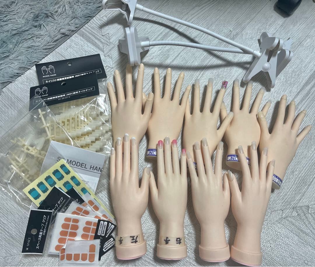ネイル検定 ハンド セット STモデルハンド /両手セット（JNEC 第1期認定モデルハンド