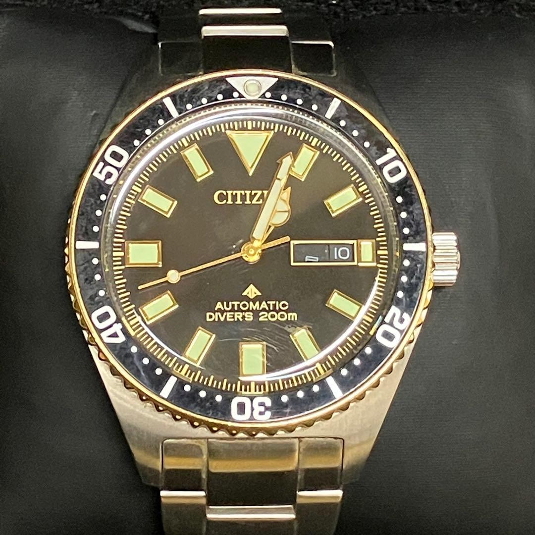 【美品・稼働品】CITIZEN 自動巻き ダイバーズ200m 箱付