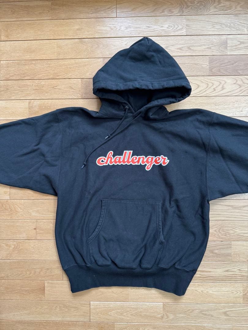 CHALLENGER ブラック パーカー LARGE CHECKER ZIP HOODIE ジップパーカー-チャレンジャー 通販 CHALLENGER