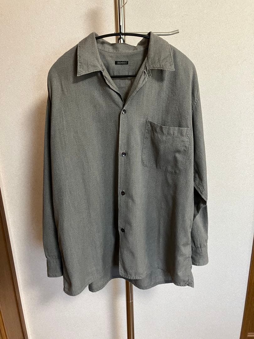上代35200円COMOLI ヨリ杢 オープンカラーシャツsize3 - メルカリ