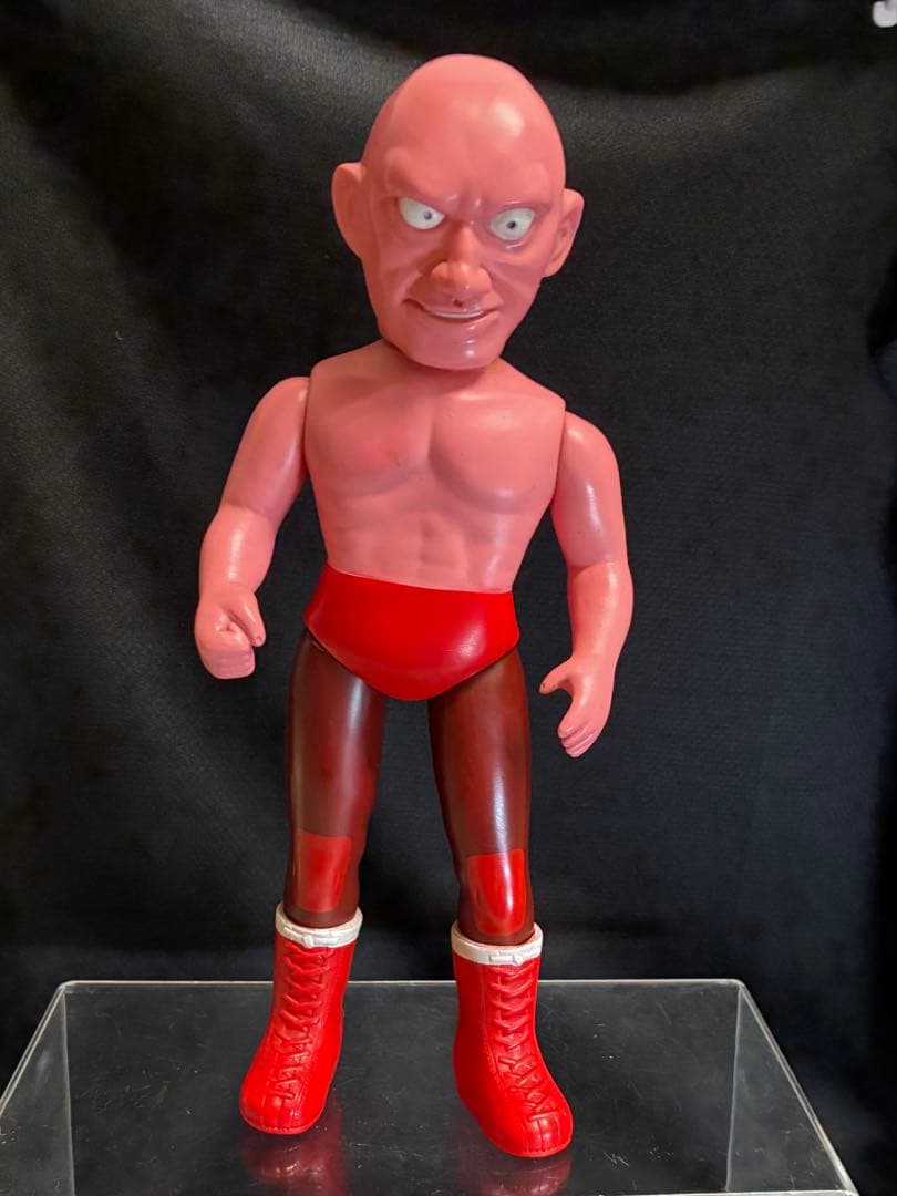 希少■マルサン ザ•モンスター ソフビ /タイガーマスク 悪者レスラー