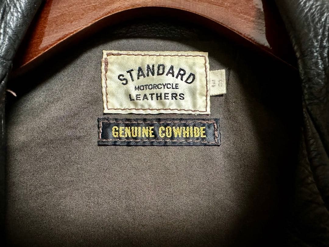 STANDARD MOTORCYCLE LEATHERS 38 茶芯ブラック - メルカリ