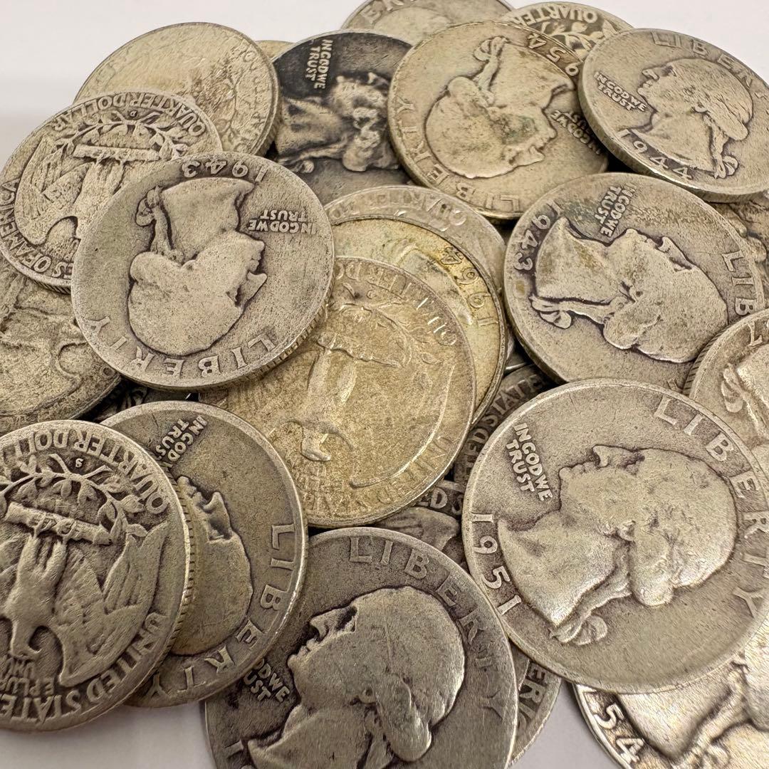 銀貨 約185g 30枚セット 1964年以前 25セント 銀90% ドル