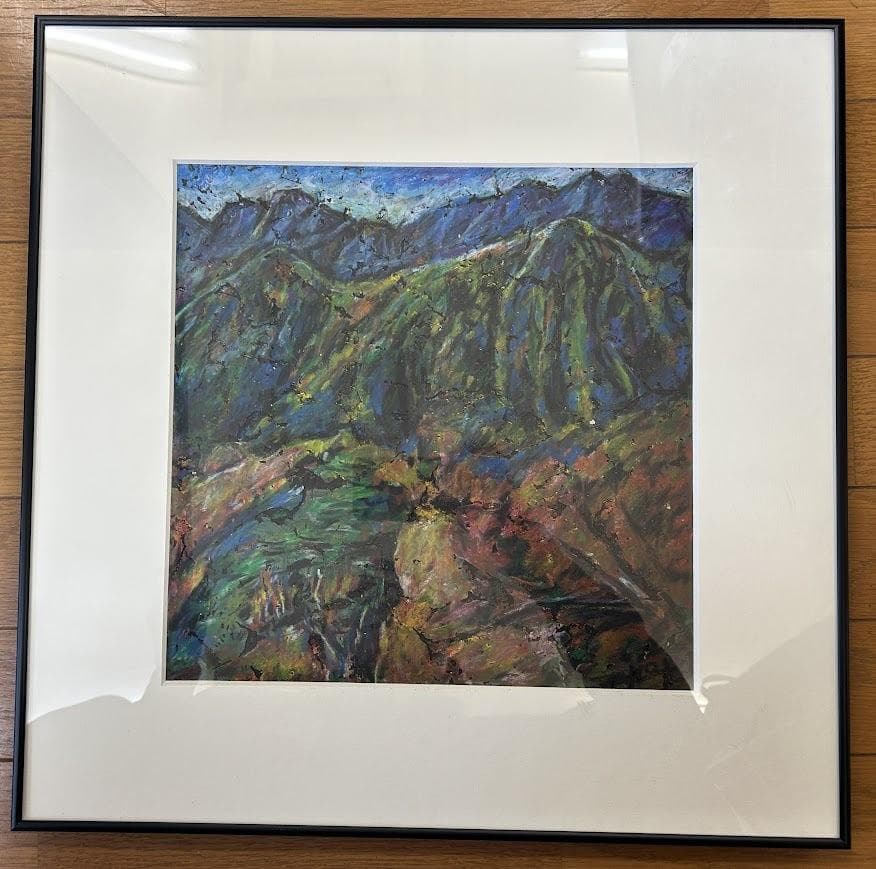 購入前確認　油絵　山　風景　絵画　芸術　インテリア　アート　241205+05