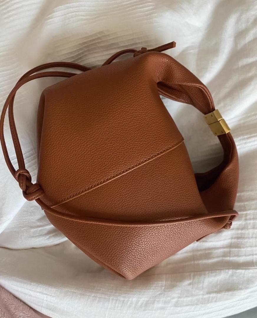 POLENE ブラウン レザーポーチ