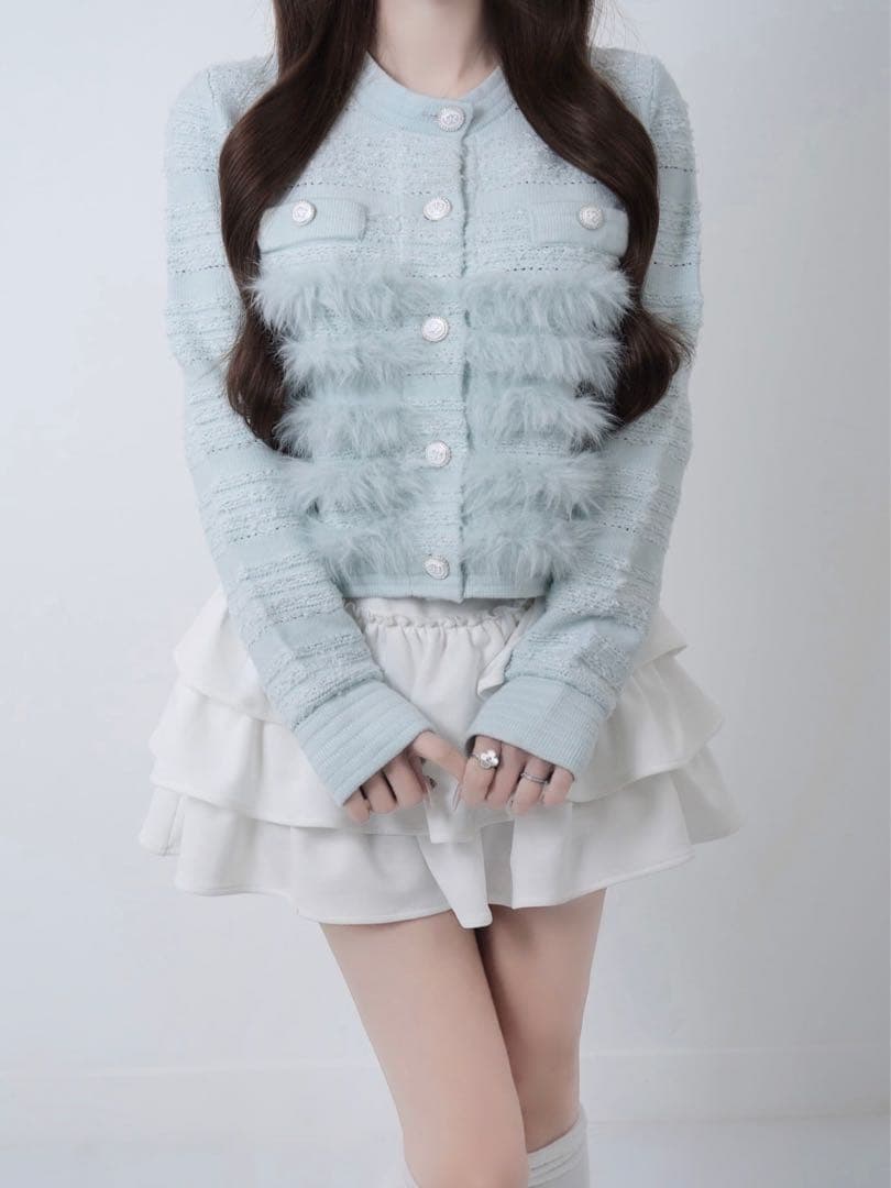 Lumignon Lumi tweed-like fur knit - メルカリ