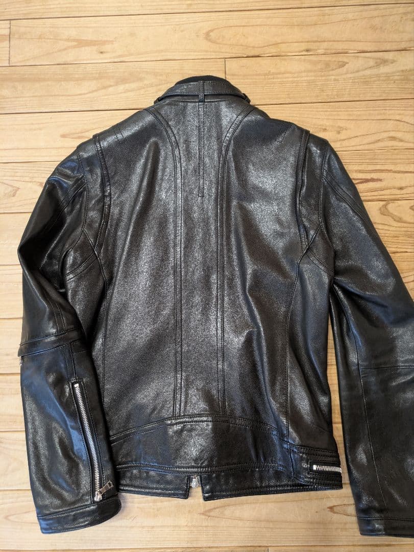 LOVELESS 黒 レザー シングルライダースジャケット - メルカリ