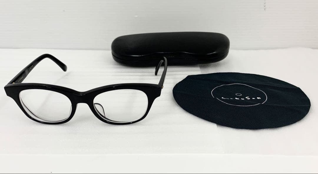 R*1様 白山眼鏡 1975 B2 ブラック 度入りメガネ ケース付き