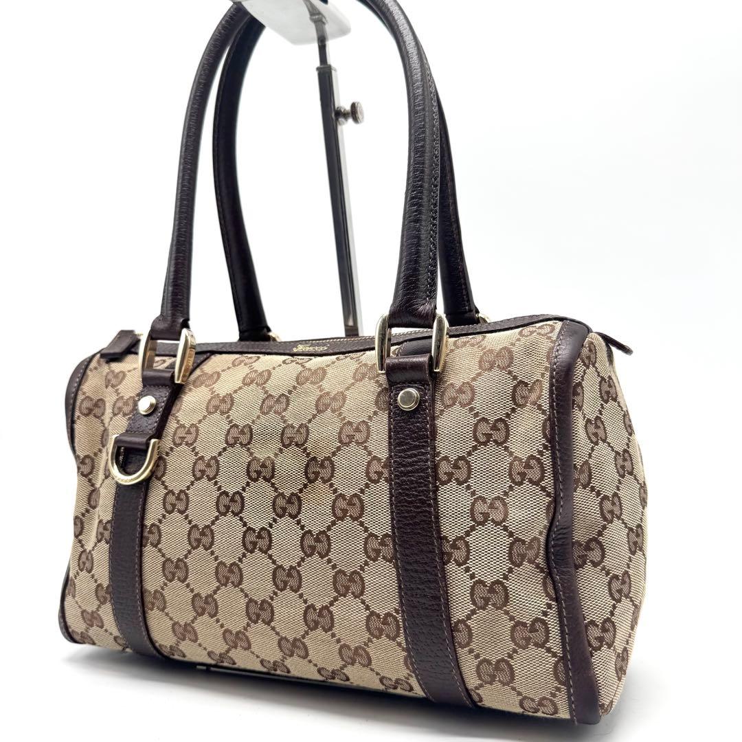 【極美品✨】グッチ ミニボストンバッグ アビー キャンバス GG柄 肩掛け