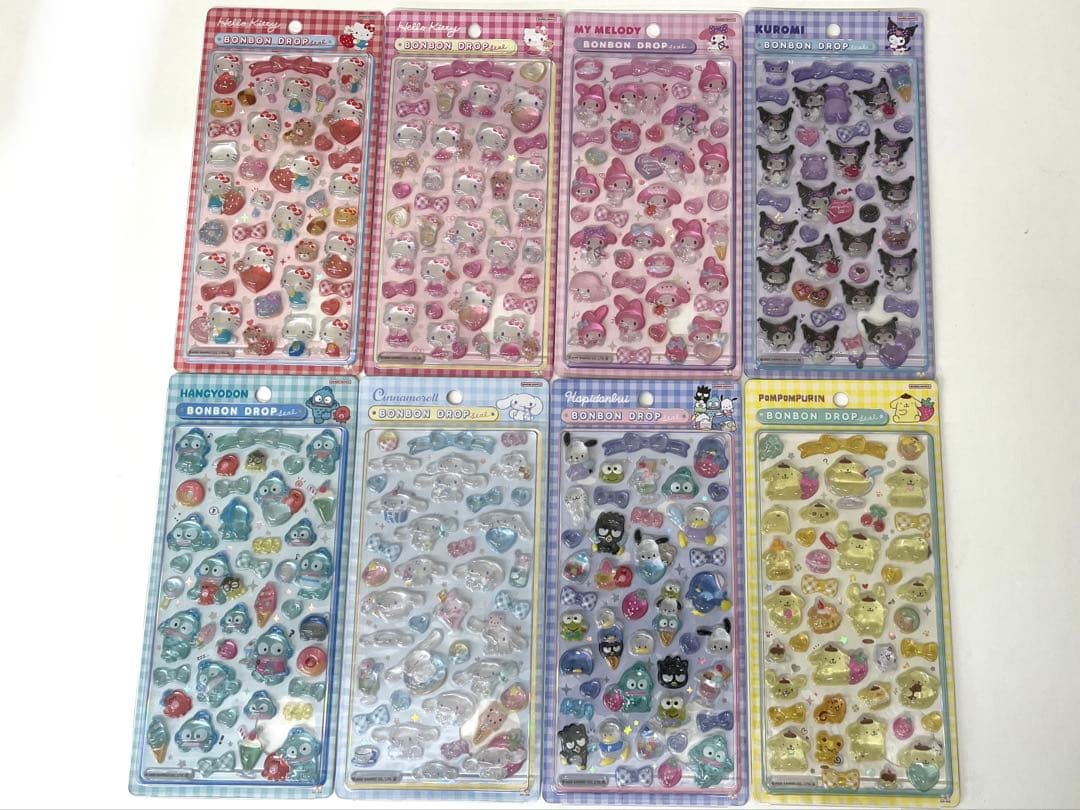 【正規品】サンリオ　ボンボンドロップシール　8種コンプリート