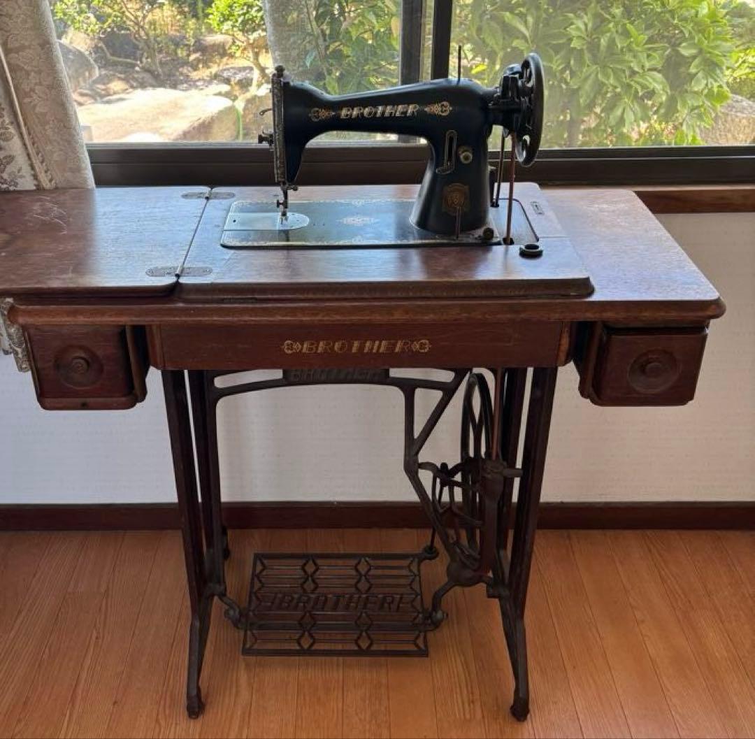 ブラザー　足踏みミシン　アンティーク　完動品