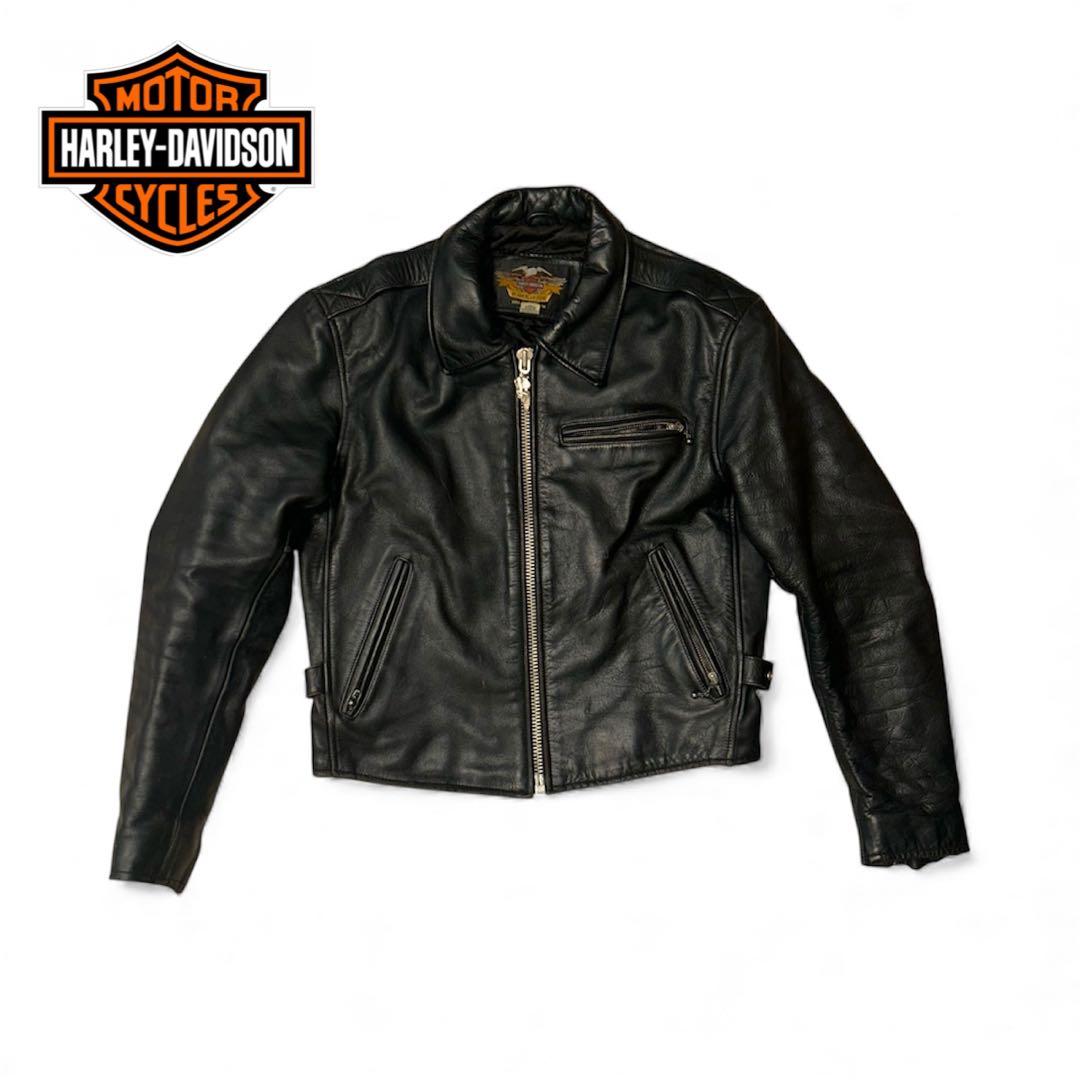 90s Harley-Davidson ハーレーダビッドソン レザージ 中古・古着通販】HARLEY-DAVIDSON (ハーレーダビッドソン) 90s USA製