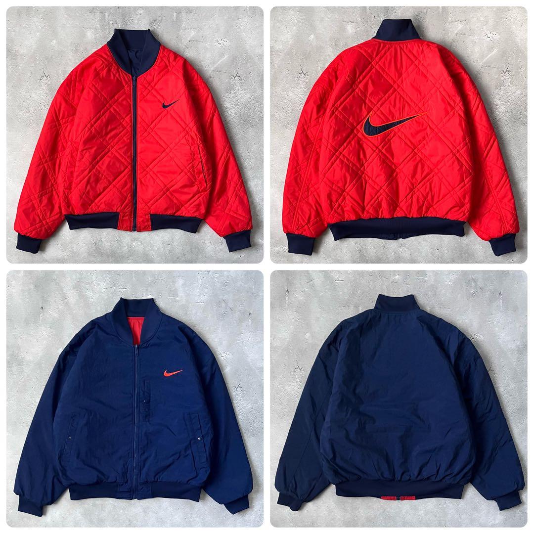 NIKE 90s リバーシブル ボンバージャケット キルティング 中綿 MA-1