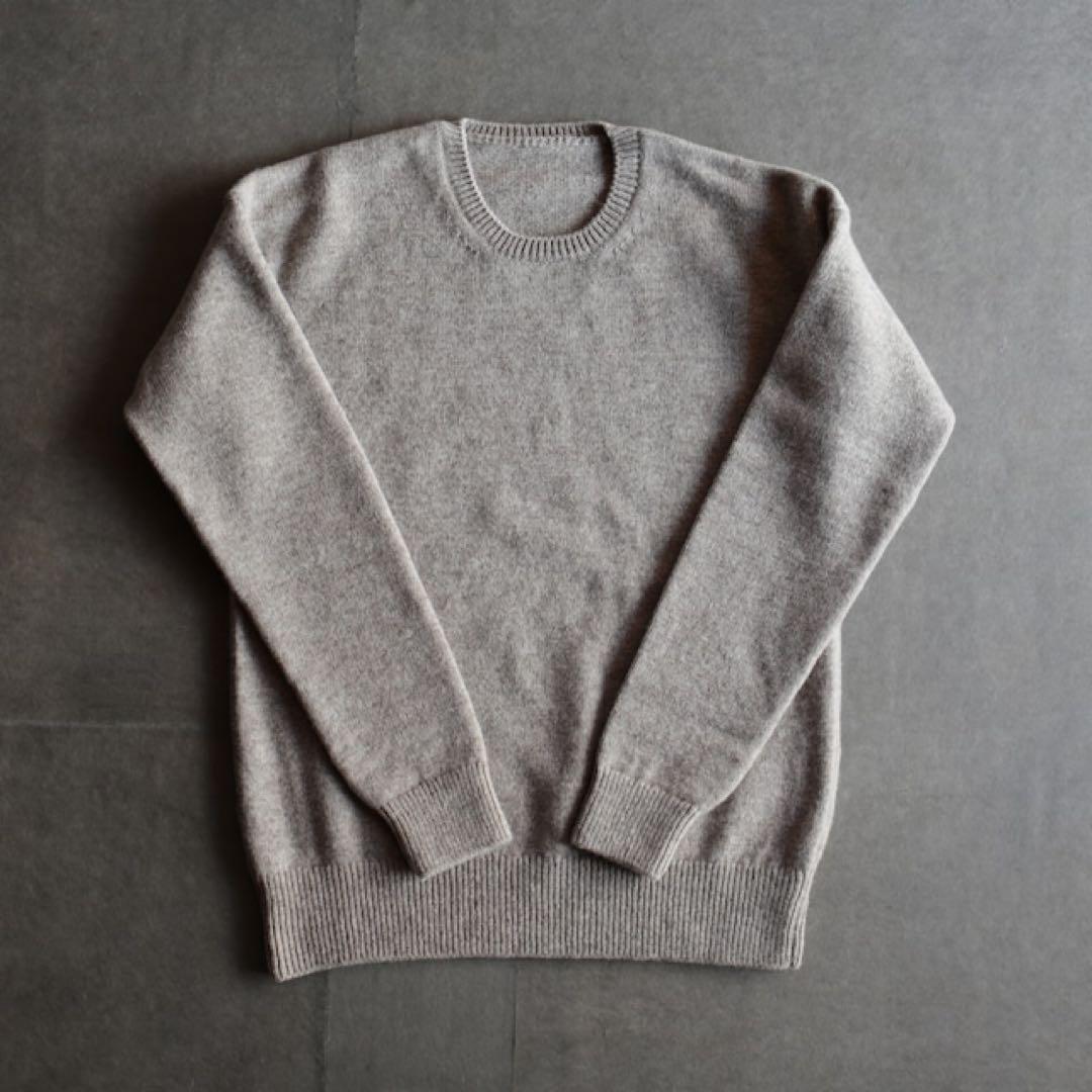 えみおわす　ニット　グレージュ　ヨーガンレール ババグーリ　evam eva