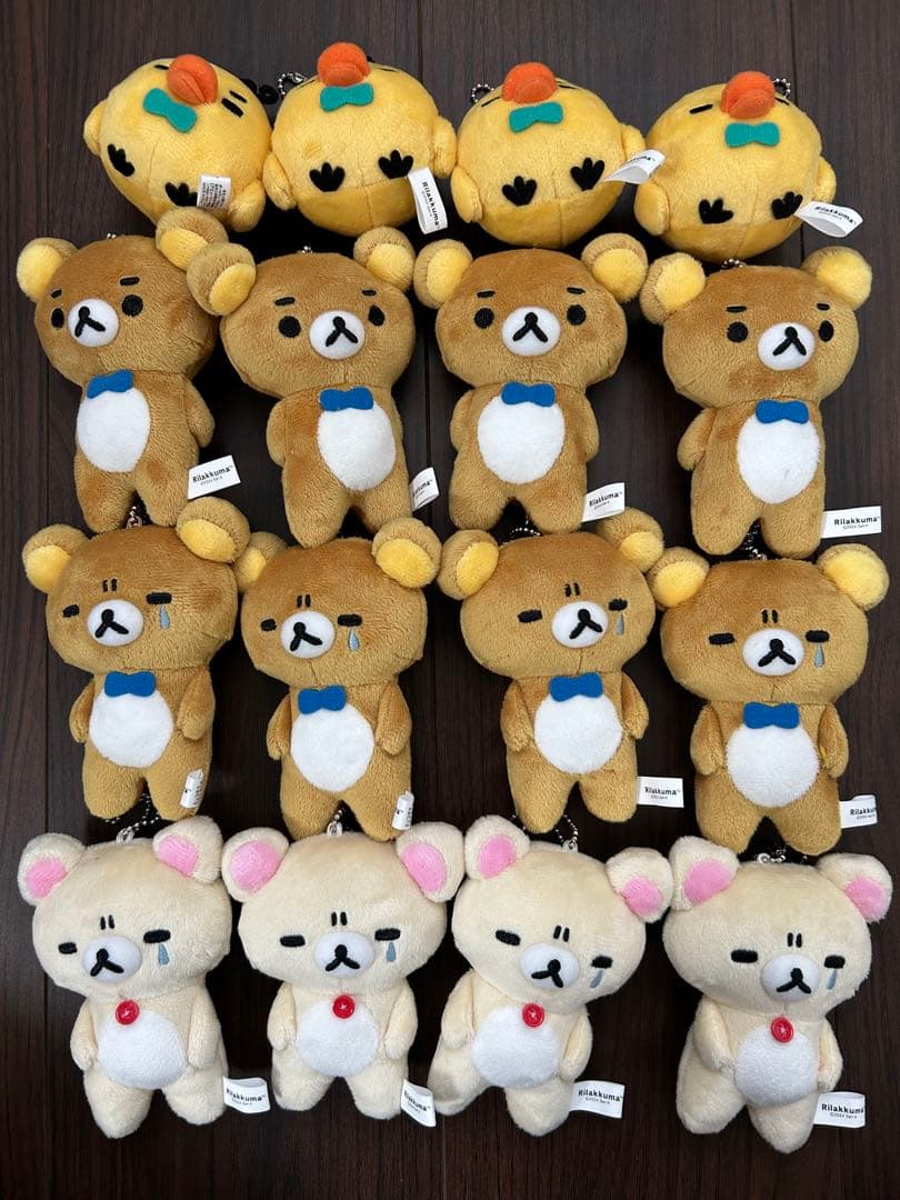 新品 ゆるっと毎日リラックマ ボールチェーン付きぬいぐるみ 16点セット