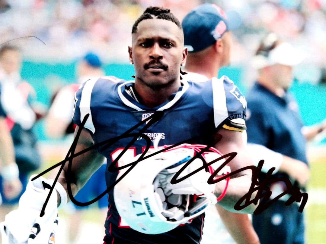 アントニオ・ブラウン直筆サイン入り2Lサイズ写真…アメリカンフットボール……