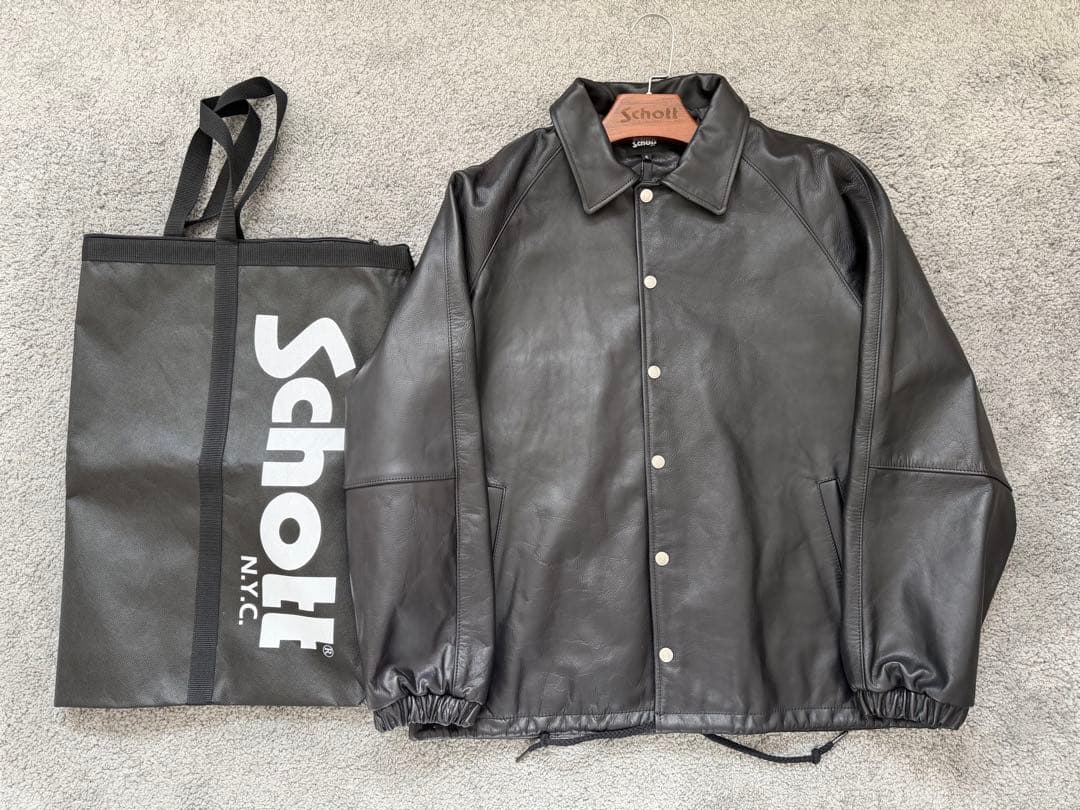 新品 25AW SCHOTT レザーコーチジャケット XL
