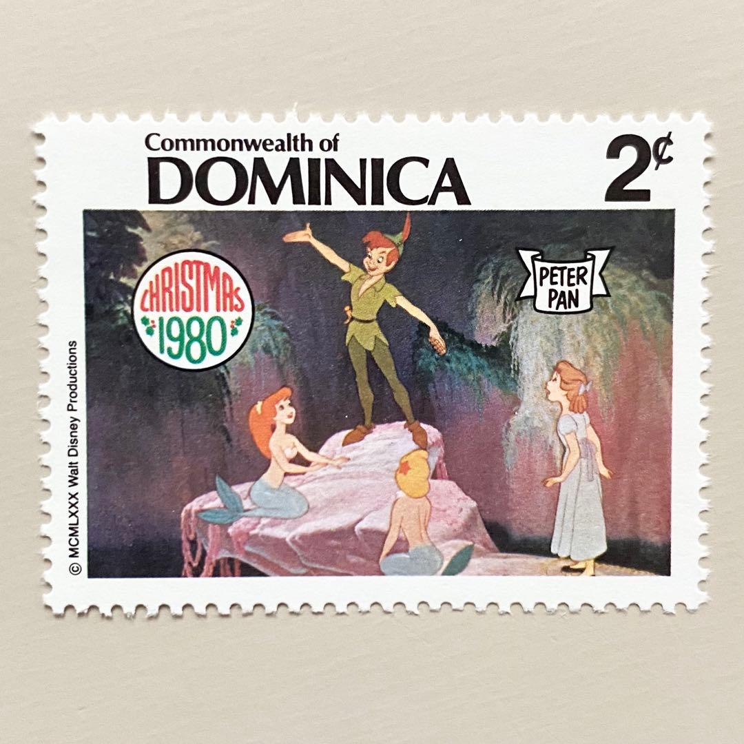 ディズニー切手6枚（ドミニカ：ピーターパン、クリスマス切手） - メルカリ