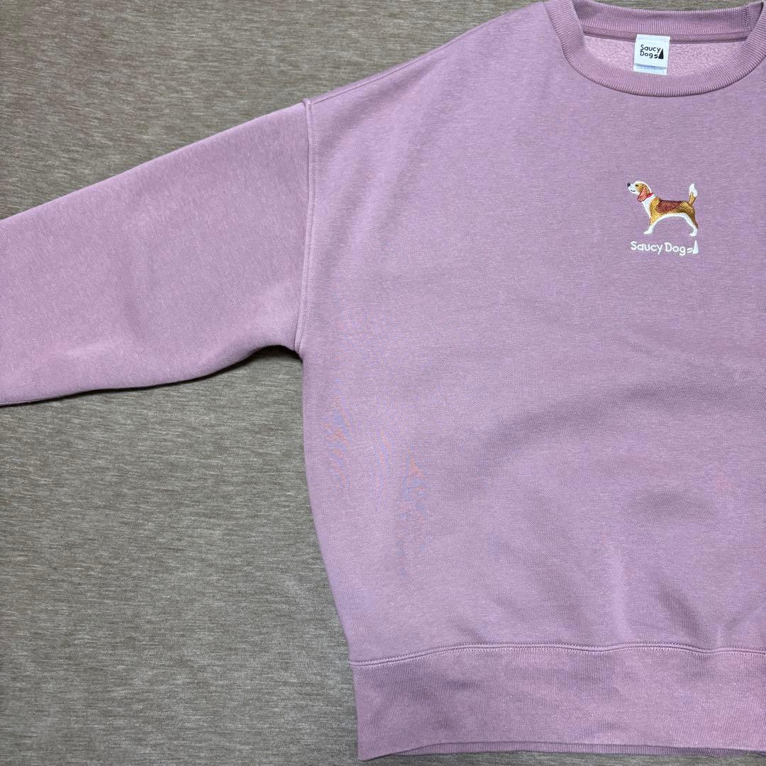 Saucy Dog サウシードッグ わんこスウェット ビーグル ピンク Mサイズ