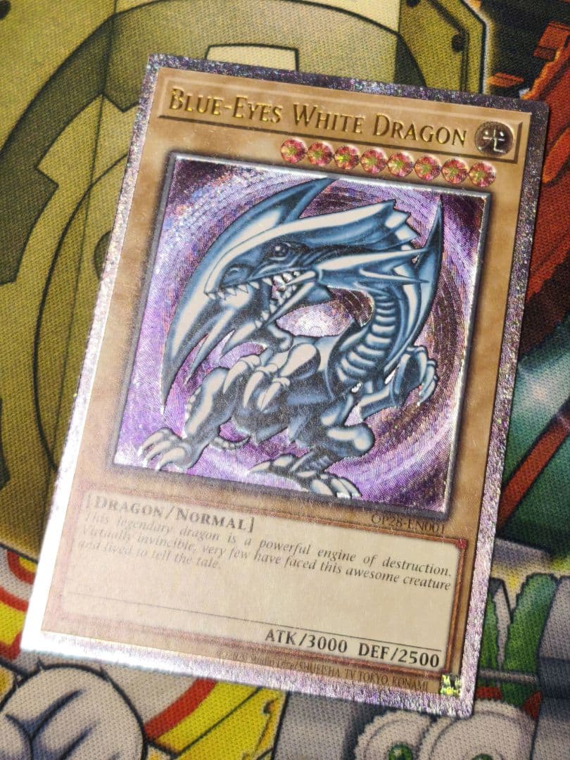 遊戯王【英語 EU版】青眼の白龍 レリーフ アルティメット OTS28 OP28