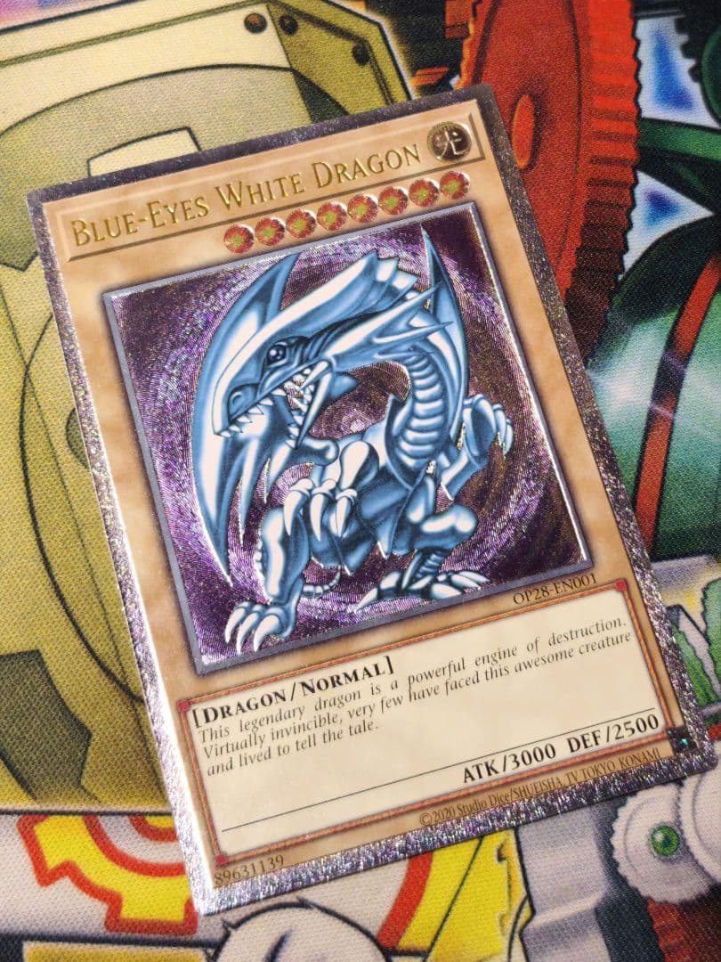 遊戯王【英語 EU版】青眼の白龍 レリーフ アルティメット OTS28 OP28