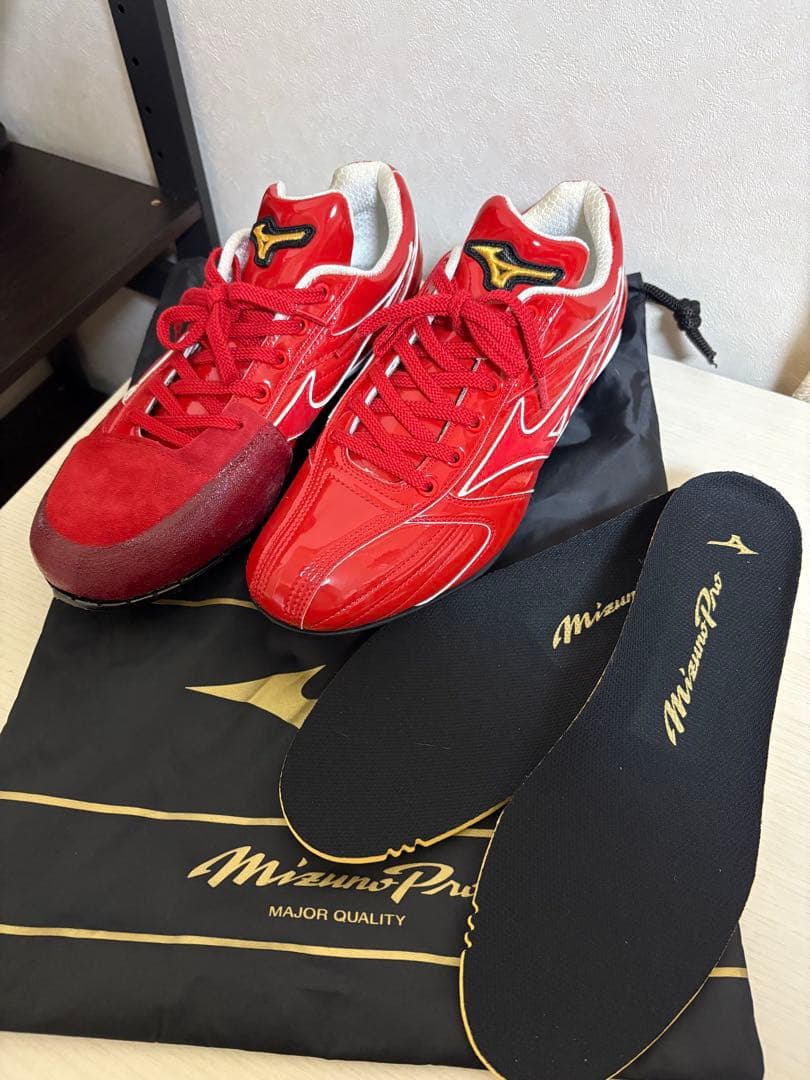 【新品】Mizuno Pro 野球スパイク レッド