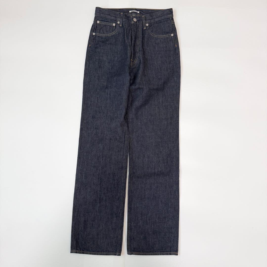 美品　オーラリー　HARD TWIST DENIM 5P PANTSデニムパンツ