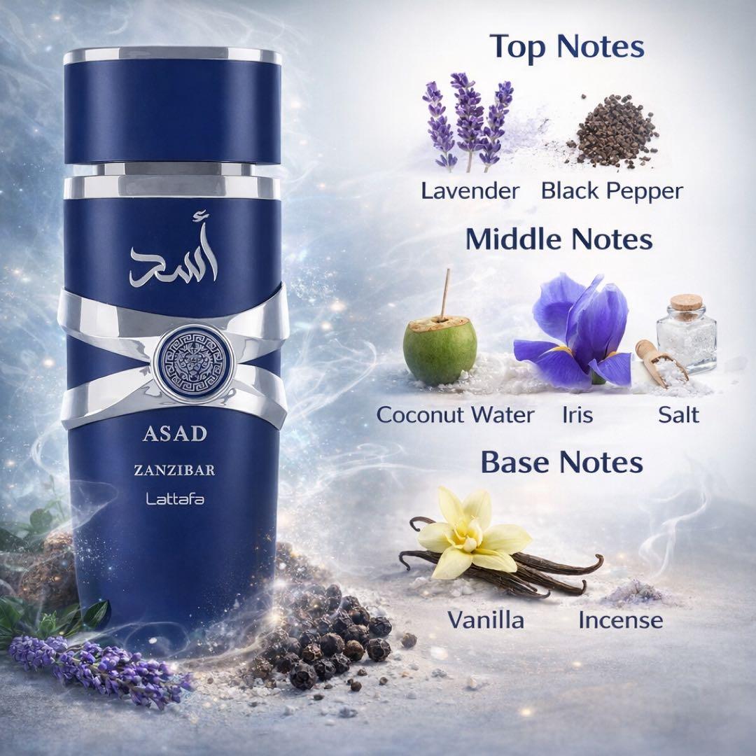 Lattafa Asad Blue EDP 100ml メンズ 香水