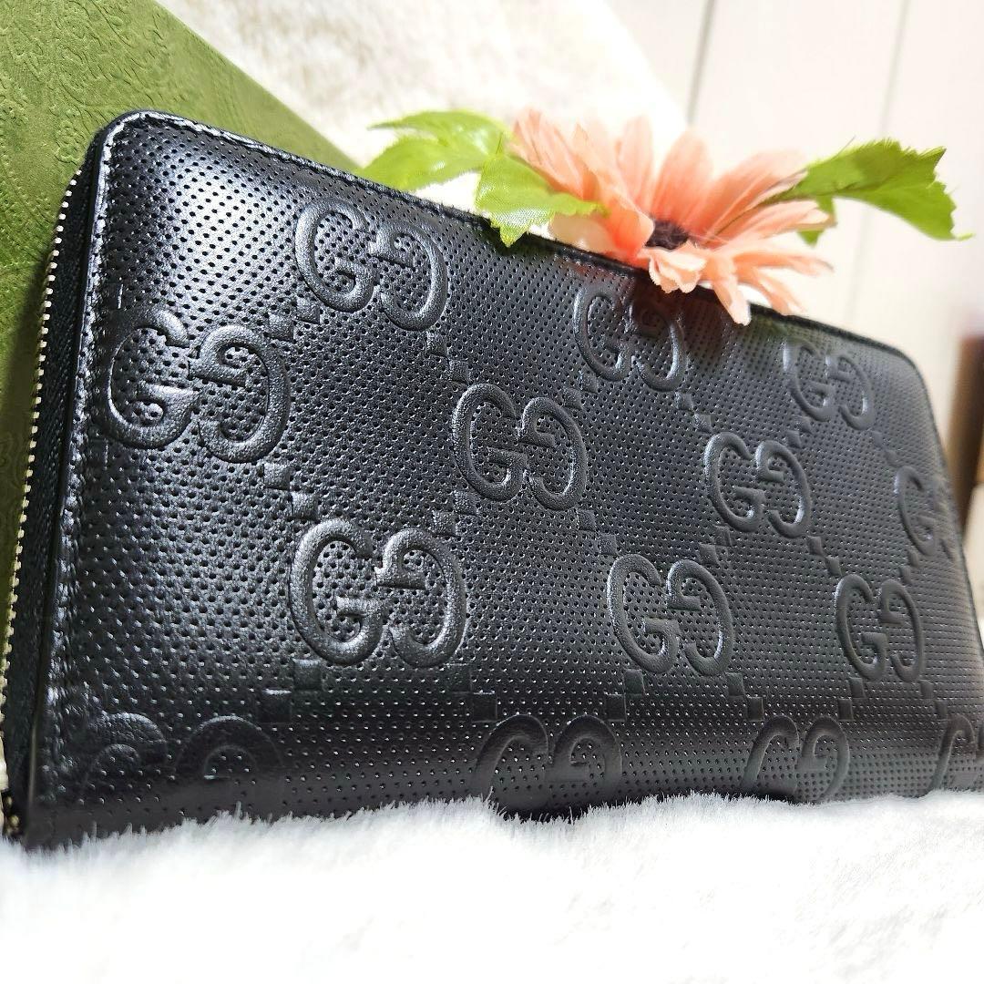 ✨未使用級　付属品完備✨グッチ　長財布　ラウンドファスナー オーガナイザー　黒
