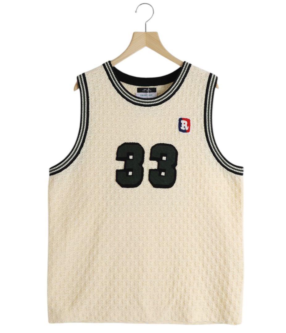 新品 RICE NINE TEN ニット製バスケットシャツ