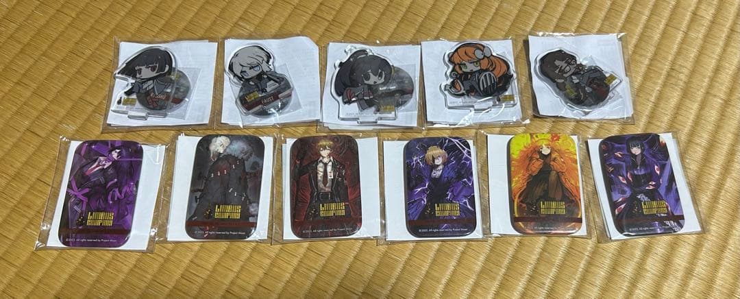 リンバスカンパニー くじメイト C賞アクスタ D賞缶バッジ セット売り