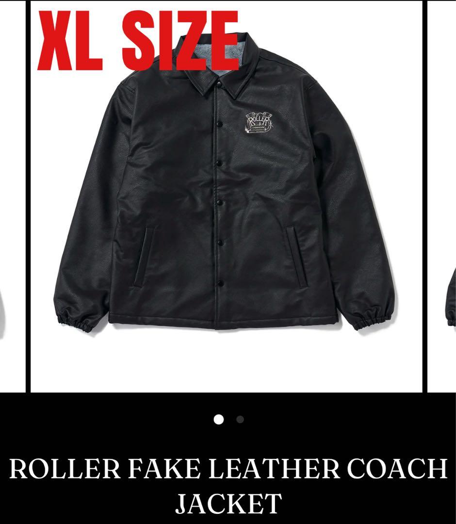 新品未使用XLサイズ】ROLLER フェイクレザーCoach Jactket - メルカリ