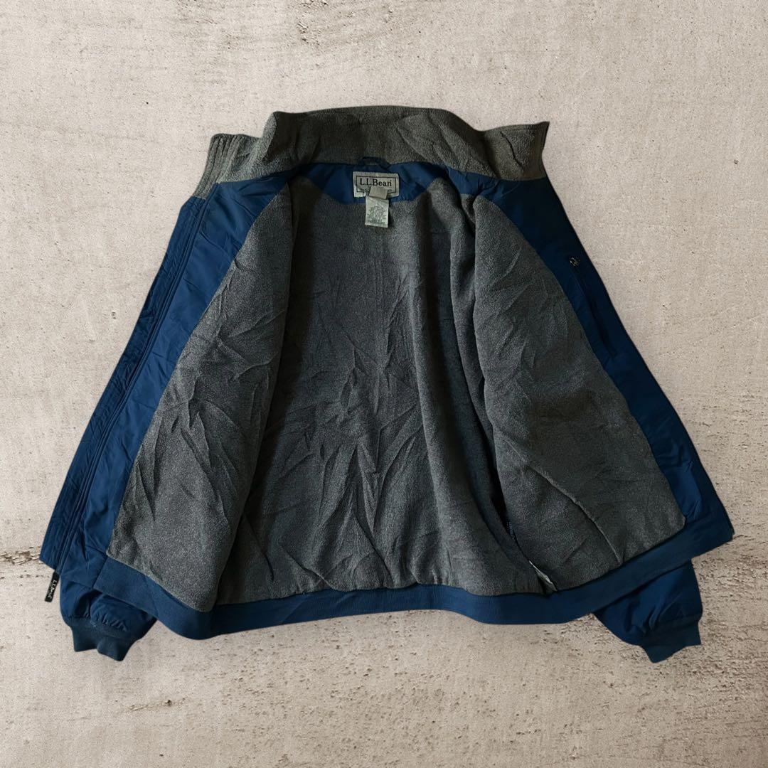 L.L.Bean90sナイロンウォームアップジャケットシンサレート裏フリース短丈