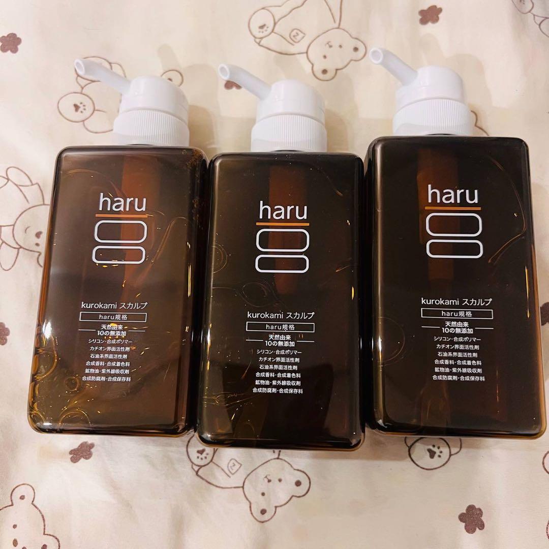 ml4355 haru 黒髪スカルプシャンプー 400ml×3本