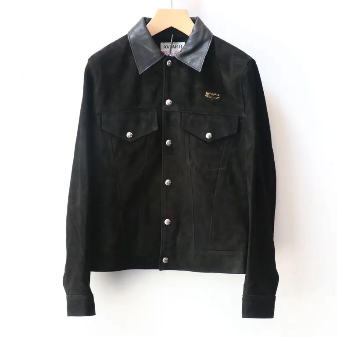 激レア ルイスレザー ウエスタンジャケット スウェード 黒 ゴールデンサイズ42