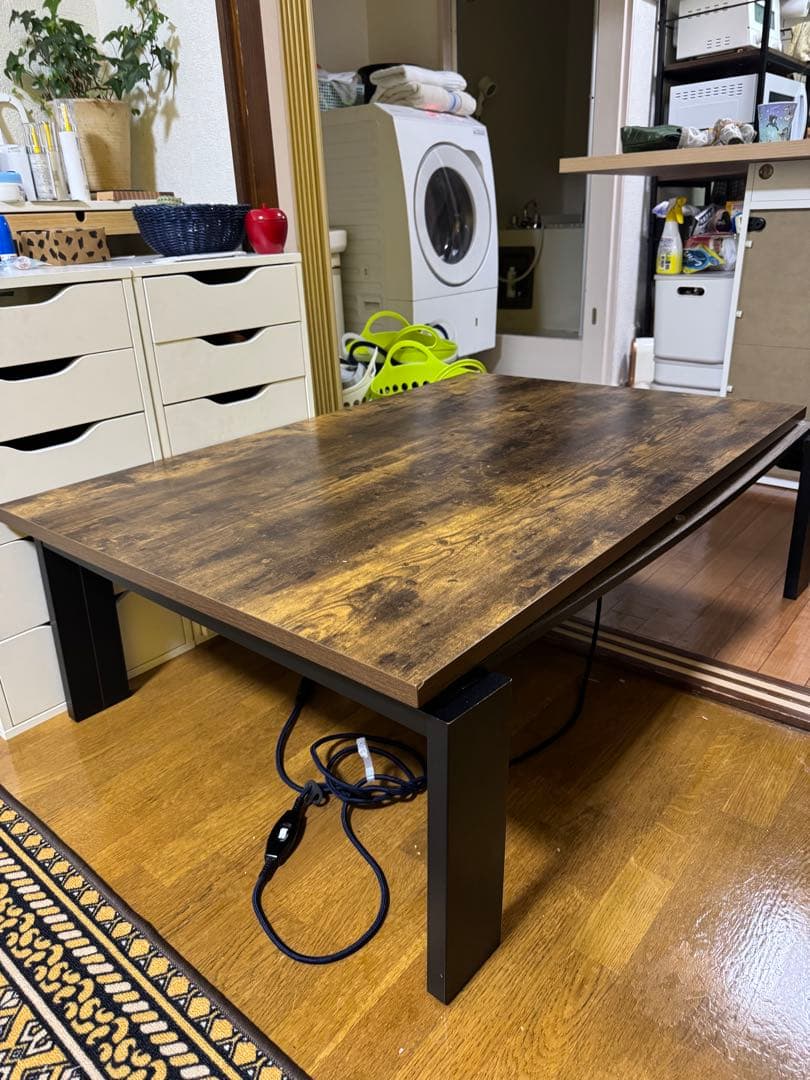 るぴー　木製こたつテーブル ダークブラウン