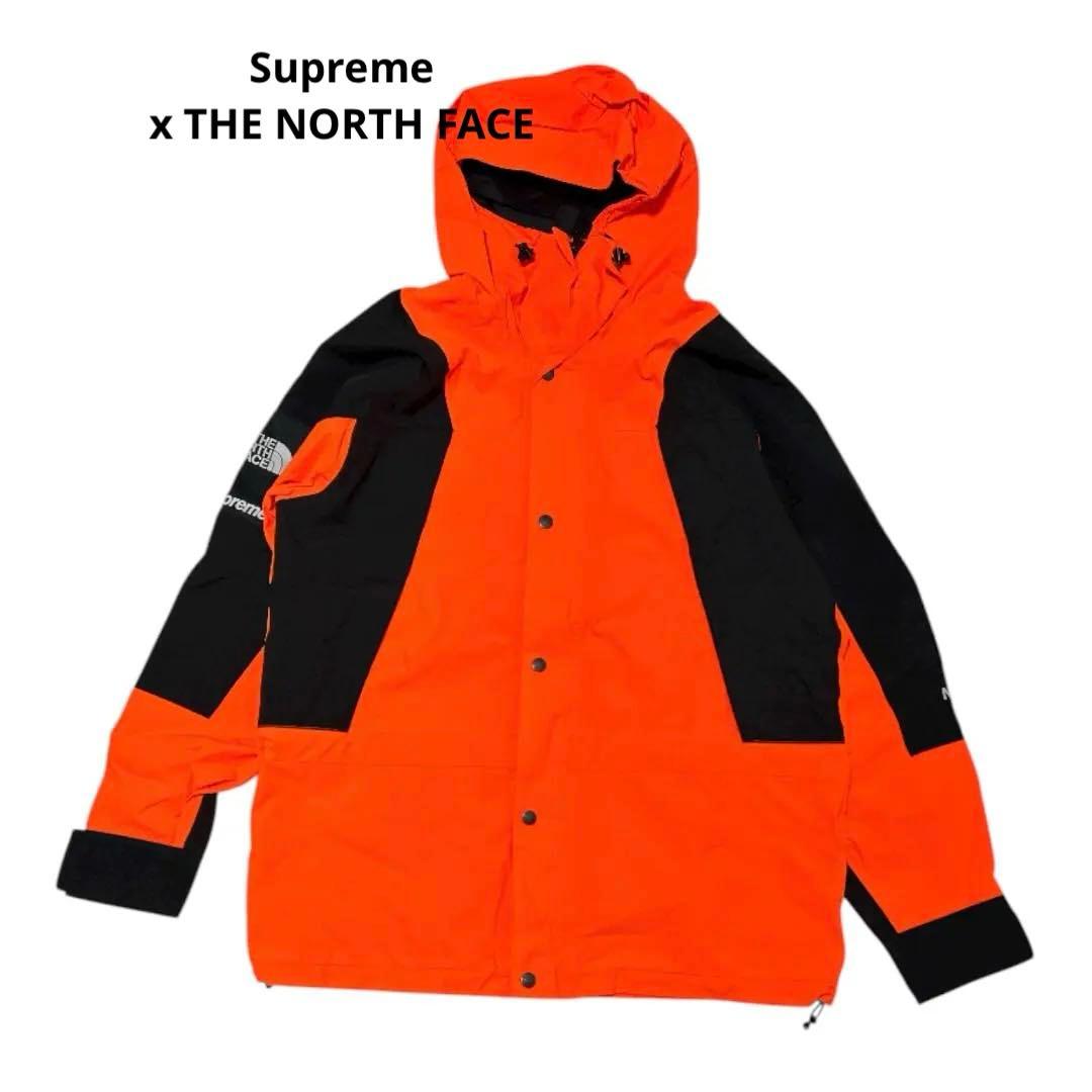 シュプリーム x ザノースフェイス マウンテン パーカ ジャケット ORANGE