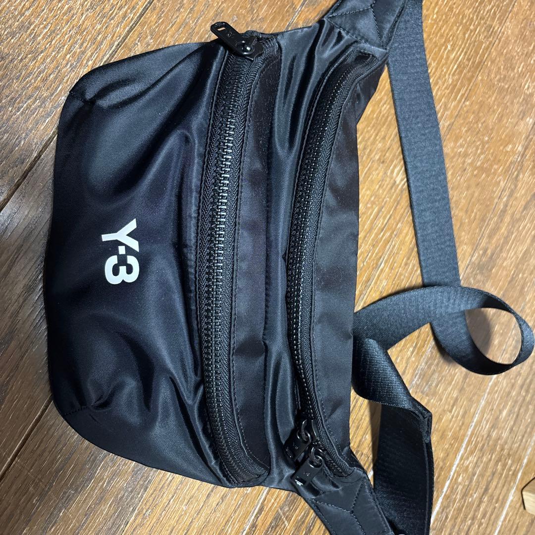 Y-3 黒 ナイロン ウエストポーチ