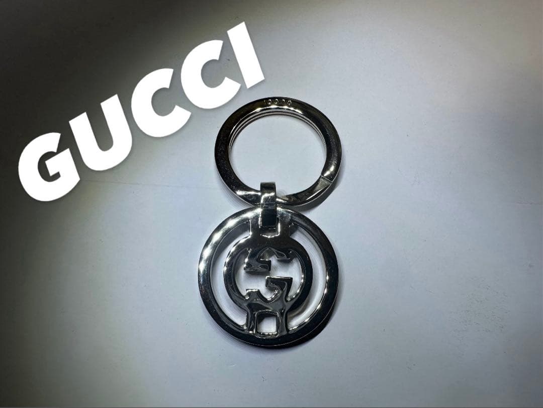 GUCCI グッチ インターロッキングG キーリング シルバー キーホルダー