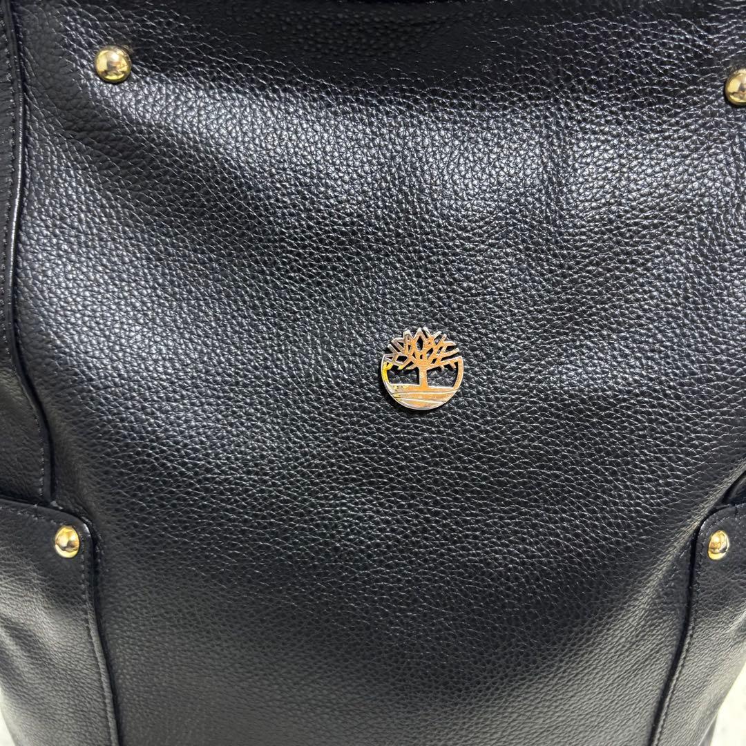 希少】ティンバーランド トートバッグ レザー ブラック シボ革 肩掛け