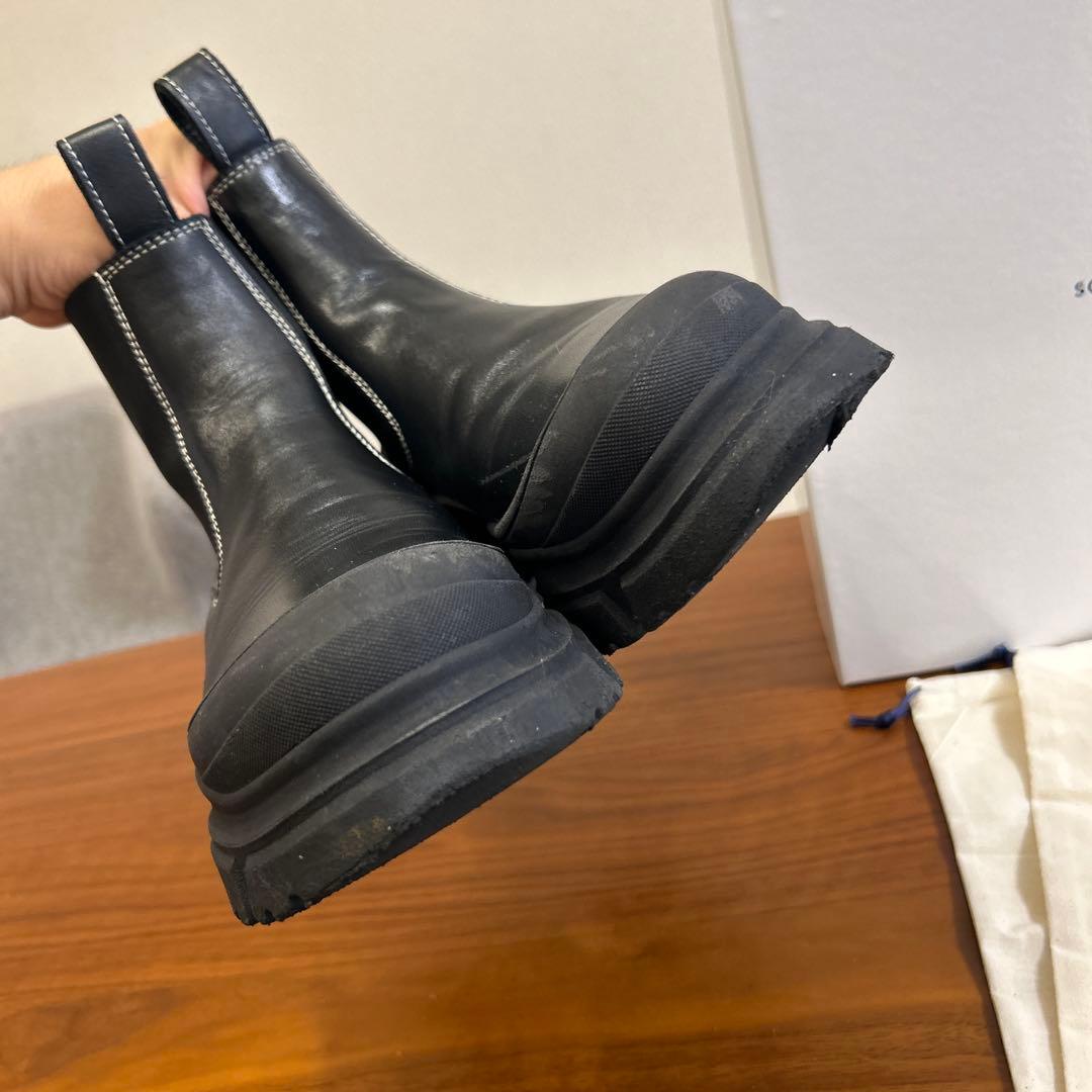 SOFIE D'HOORE ブラック サイドゴアブーツ - メルカリ