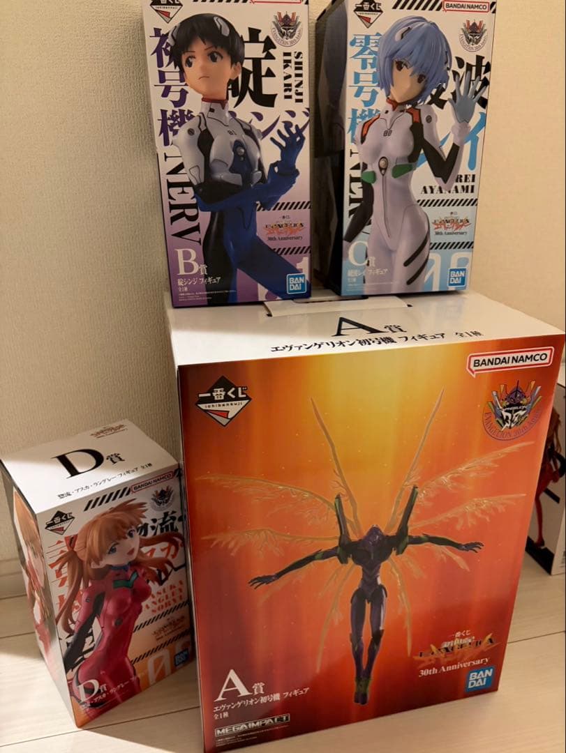 一番くじ エヴァンゲリオン A賞B賞C賞D賞上位フィギュア4点セット