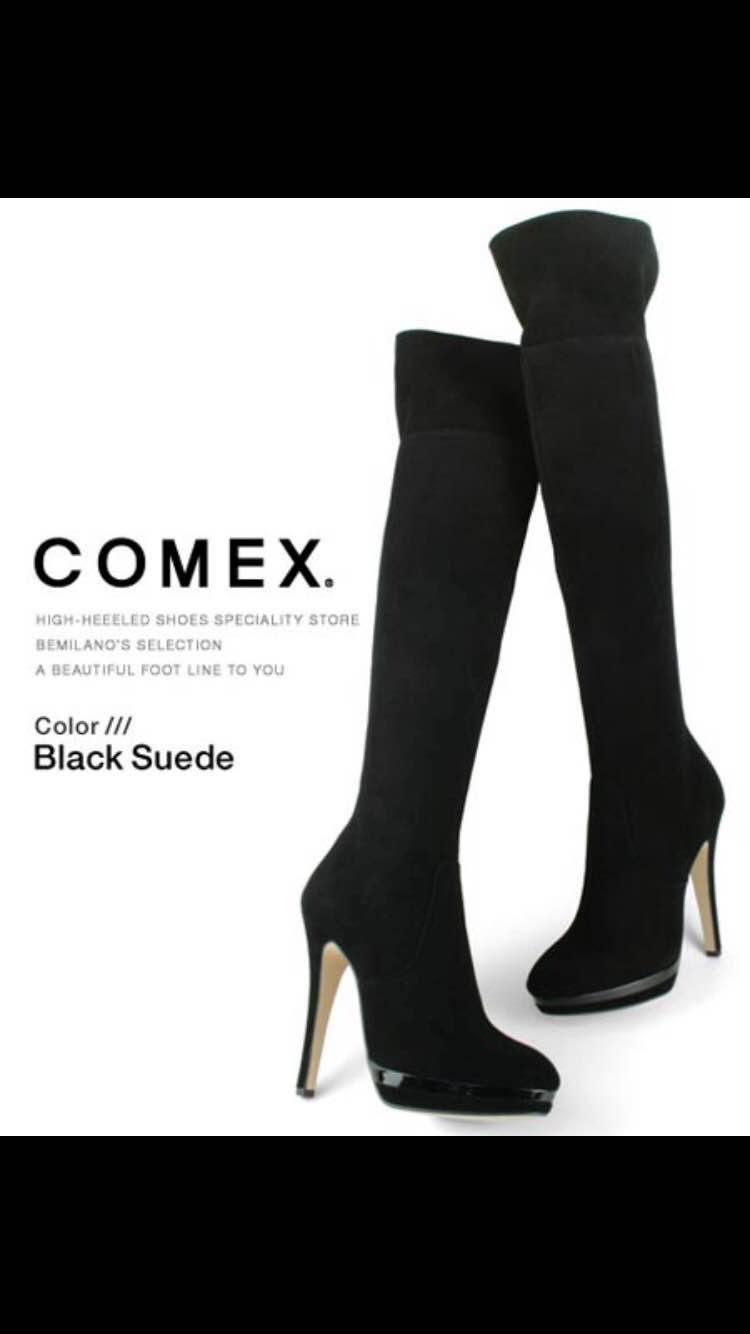 ♡Comex★本革スエード★ニーハイブーツ