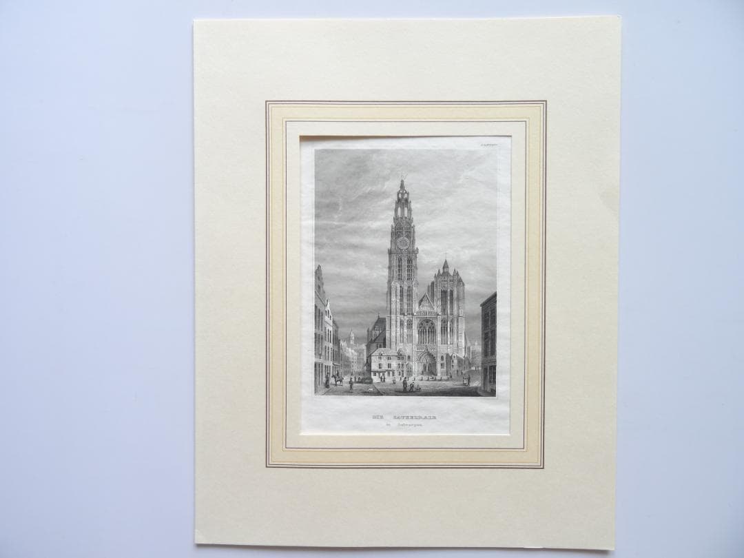 銅版画■アントワープ大聖堂 フランダースの犬