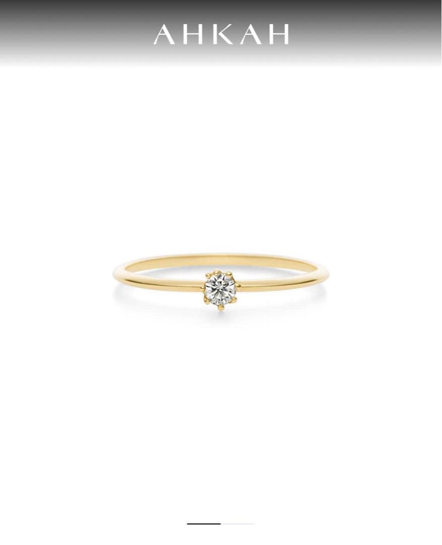 (1/19まで大幅値下)AHKAH k18ダイヤモンドリング ゴールド