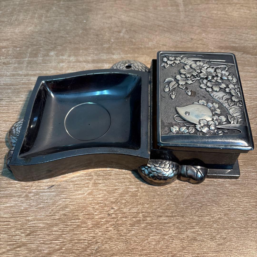 時代物　純銀製　蓋物